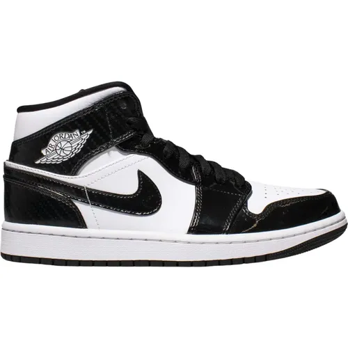 Carbon Fiber Air Jordan 1 Mid , Herren, Größe: 45 1/2 EU - Nike - Modalova