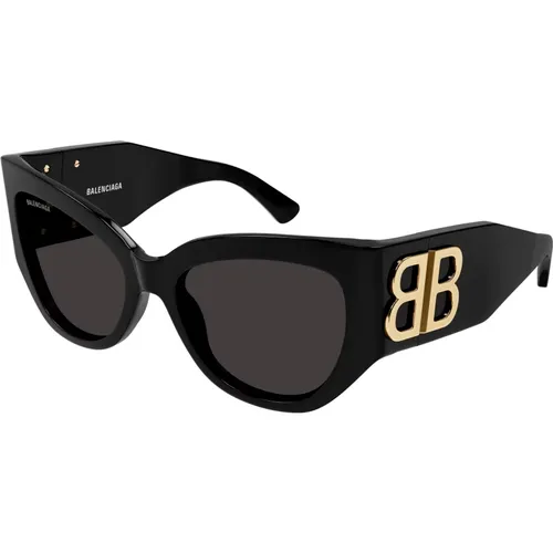 Stylische Sonnenbrille Bb0322S Farbe 002 , Damen, Größe: 55 MM - Balenciaga - Modalova