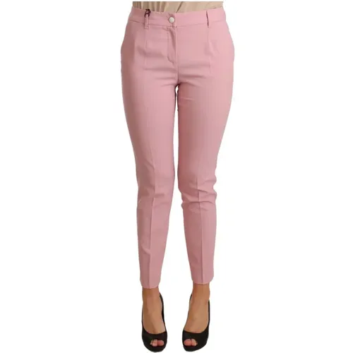 Wool Stretch High Waist Trouser Pants , female, Sizes: XS - Dolce & Gabbana - Modalova