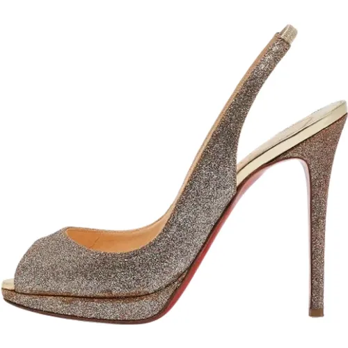 Pre-owned Fabric sandals , female, Sizes: 4 UK - Christian Louboutin Pre-owned - Modalova