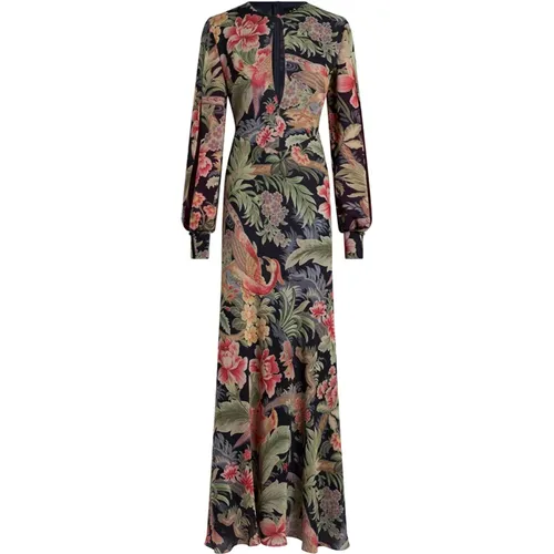 Floral Print Silk Chiffon Long Dress , female, Sizes: M, XS, S - ETRO - Modalova