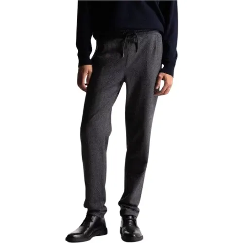 Grey Herringbone Elastic Waist Pants , male, Sizes: 2XL, M, XL, S - Pepe Jeans - Modalova