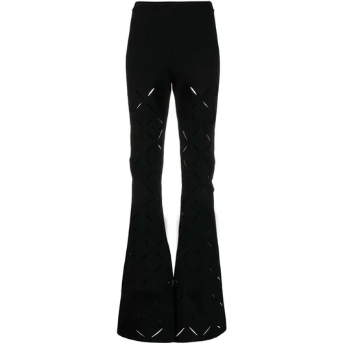 Cut-out Flared Trousers , female, Sizes: S, XS - Versace - Modalova