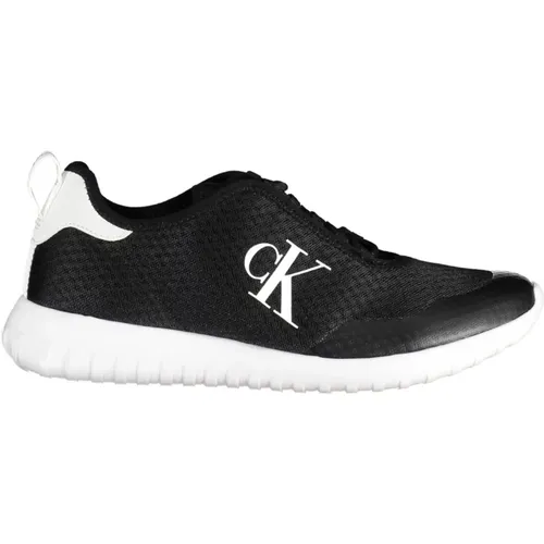 Sportliche Schwarze Sneaker mit Kontrastdetails , Herren, Größe: 41 EU - Calvin Klein - Modalova