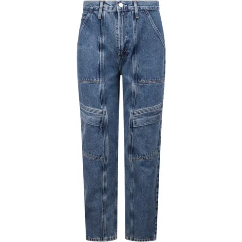 High-Waisted Cargo Jeans , female, Sizes: W28, W29, W25 - Agolde - Modalova