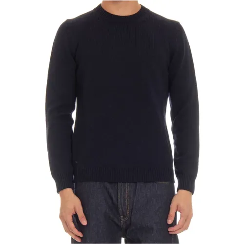 Blauer Merino Pullover Hochwertig , Herren, Größe: 2XL - Roberto Collina - Modalova