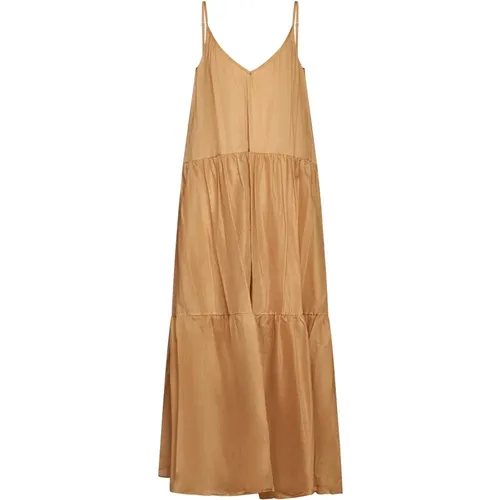 Elegant Summer Dress Sand , female, Sizes: M, 2XS, XS, S - Kaos - Modalova