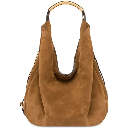 Braune Slouch Body Schultertasche - Moschino - Modalova