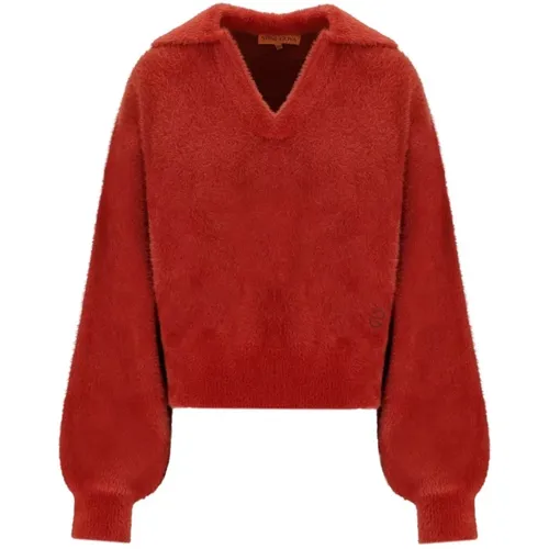 Roter Strick-Polo-Jumper Stine Goya - Stine Goya - Modalova