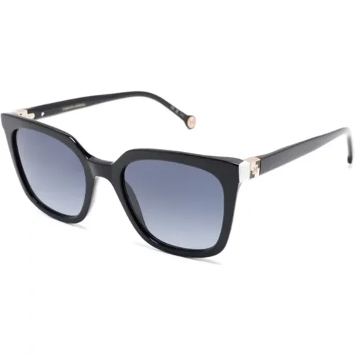 Schwarze Sonnenbrille für den täglichen Gebrauch , Damen, Größe: 53 MM - Carolina Herrera - Modalova