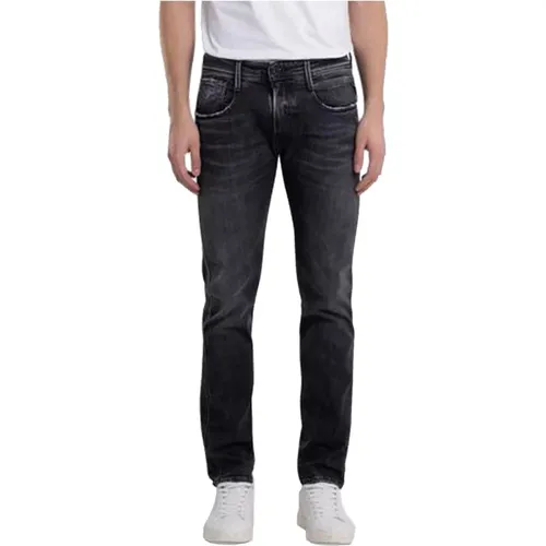Jeans Slim FIT Anbass Aged ECO 5 Years , male, Sizes: W38, W32 - Replay - Modalova