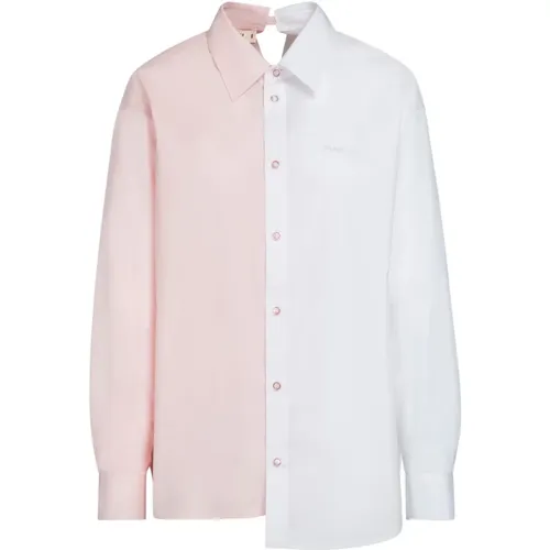 Patchwork Shirt in Cotton , female, Sizes: XS, 2XS, S - Marni - Modalova