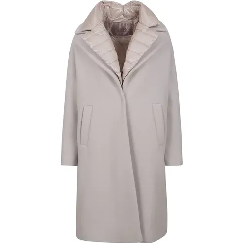 Double Wool Coat with Goose Down Duvet , female, Sizes: 2XS - Herno - Modalova