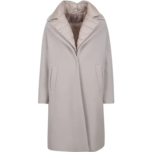 Double Wool Coat with Goose Down Duvet , female, Sizes: S, 2XS - Herno - Modalova