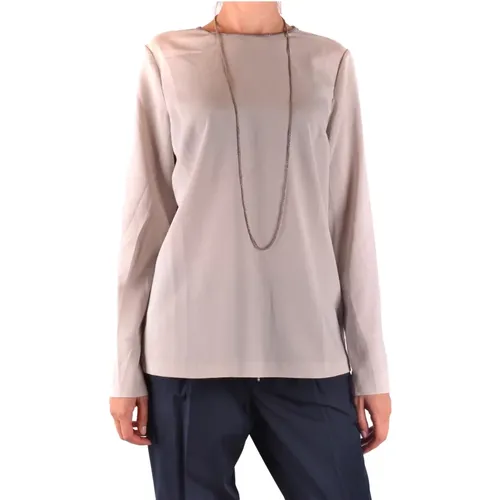 Elegant Long Sleeve Shirt , female, Sizes: L - BRUNELLO CUCINELLI - Modalova