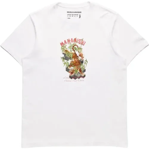 Bamboo Tiger Graphic Tee , male, Sizes: M, S, XL, L - Maharishi - Modalova