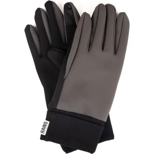 Grey Technical Touch Gloves , male, Sizes: L, M, S - Rains - Modalova