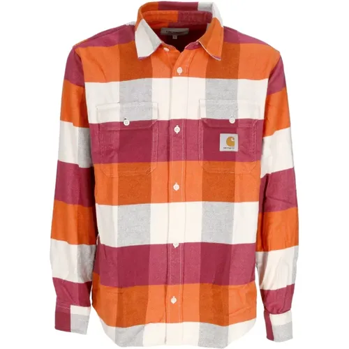 Checkered Flannel Shirt Long Sleeve , male, Sizes: M, L, S - Carhartt WIP - Modalova