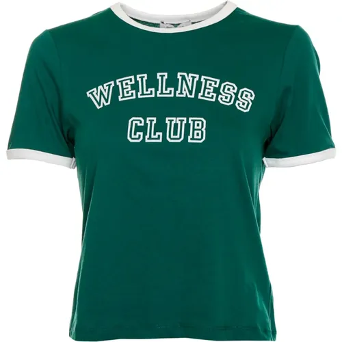 Wellness Club Ringer T-Shirt , Damen, Größe: XS - Sporty & Rich - Modalova