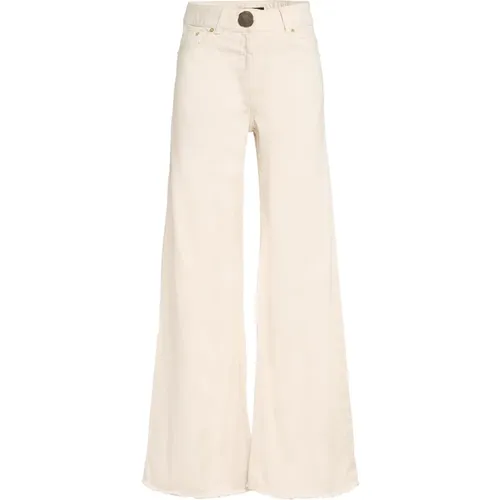 Chloe Wide-Leg Jeans mit Verzierter Knopfleiste , Damen, Größe: M - Mother of Pearl - Modalova