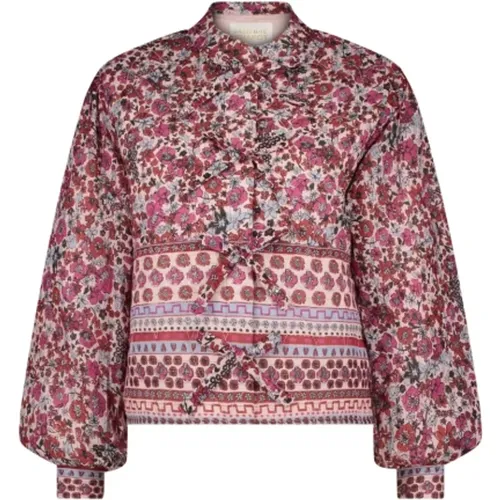 Blumenmuster Gepolsterte Jacke , Damen, Größe: M/L - Fabienne Chapot - Modalova