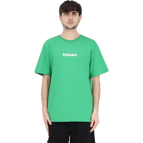 Grünes T-Shirt mit Logo-Print und Bär,T-Shirts,Grünes bedrucktes Hemd - Barrow - Modalova