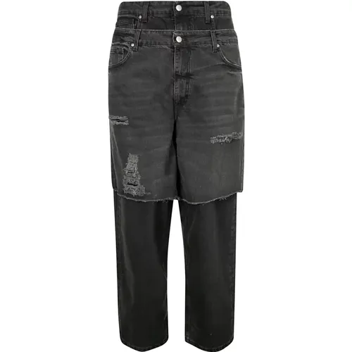 Ripped Denim Double Closure Jeans , male, Sizes: M, L - An Other Date - Modalova