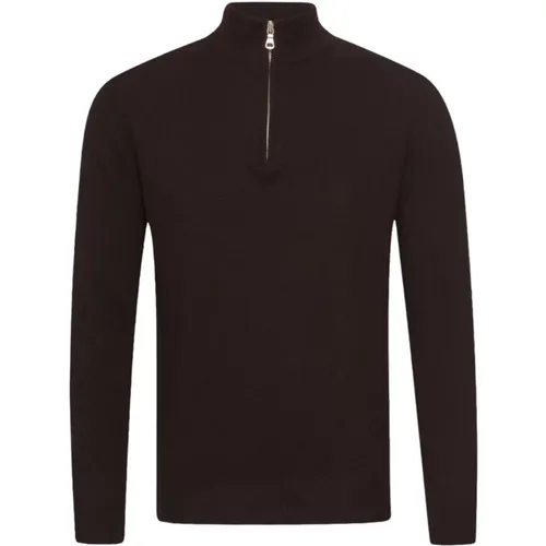 Half Zip Wool-Cashmere Sweater , male, Sizes: 2XL, M, L, XL - Oscar Jacobson - Modalova