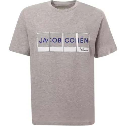 T-Shirts , Herren, Größe: L - Jacob Cohën - Modalova