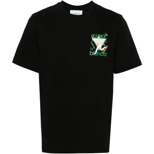 Einzigartiges Print T-Shirt für Männer , Herren, Größe: L - Casablanca - Modalova