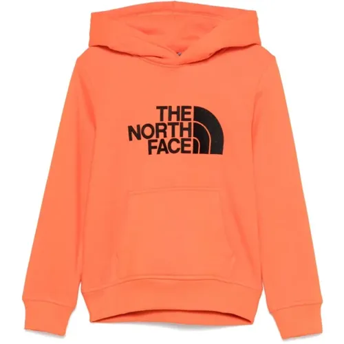 Oranger Kapuzenpullover mit Logo-Stickerei , Herren, Größe: M - The North Face - Modalova