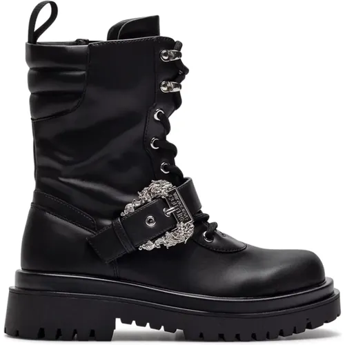 Schwarze Damen Ankle Boots mit 5 cm Absatz , Damen, Größe: 36 EU - Versace Jeans Couture - Modalova