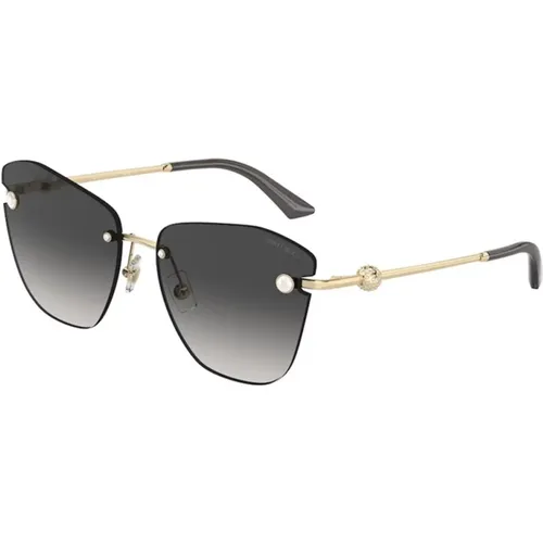 Gold Frame with Gray Gradient Lenses , unisex, Sizes: 59 MM - Jimmy Choo - Modalova