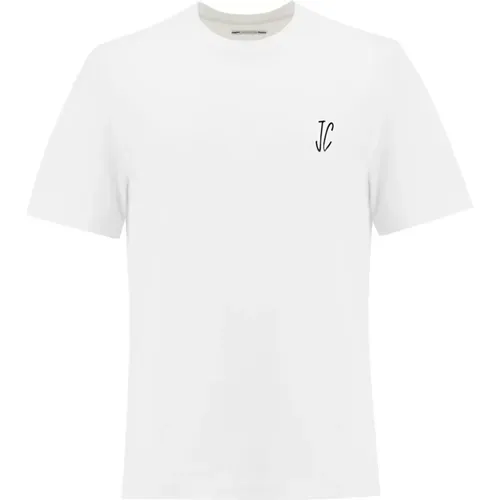 Baumwoll Crew Neck T-shirt mit Print , Herren, Größe: 2XL - Jacob Cohën - Modalova