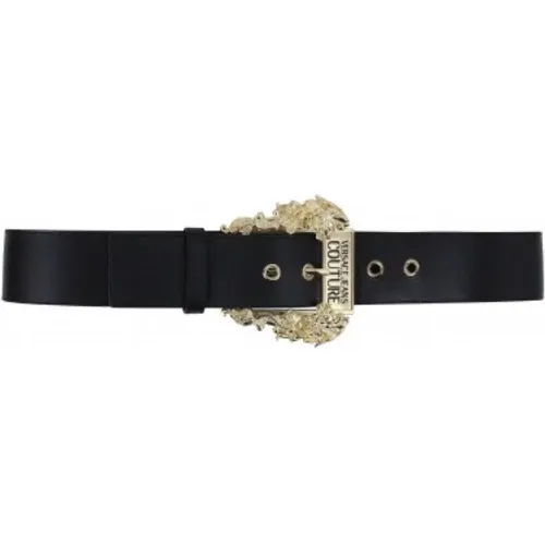 Baroque Metal Buckle Leather Belt , female, Sizes: 80 CM, 85 CM - Versace - Modalova