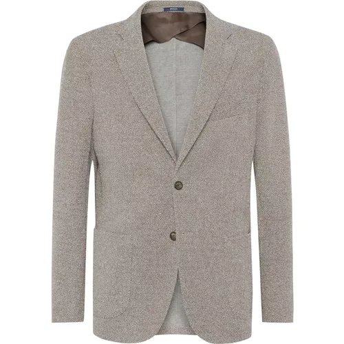 B Jersey B Jersey Jacke aus Baumwolle und Polyester , Herren, Größe: S - Boggi Milano - Modalova