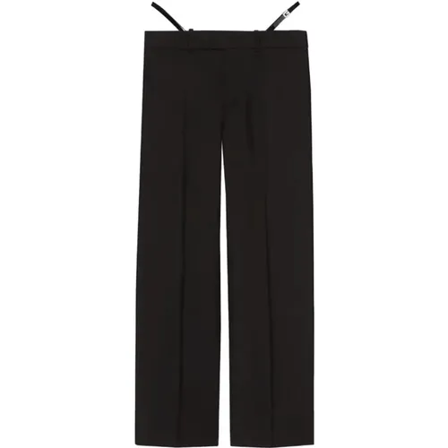 Wool Trousers with Side Straps , female, Sizes: XS, S - Gucci - Modalova