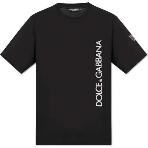 T-Shirt mit Logo , Herren, Größe: M - Dolce & Gabbana - Modalova