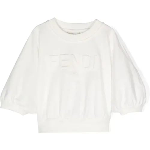 Weiße Sweatshirt für Mädchen - Fendi - Modalova