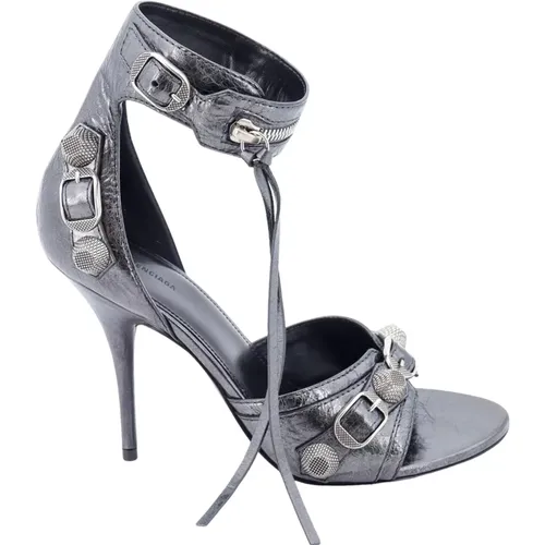 Silver Stiletto Heel Sandals , female, Sizes: 8 UK, 7 UK, 4 1/2 UK, 3 UK, 5 1/2 UK - Balenciaga - Modalova