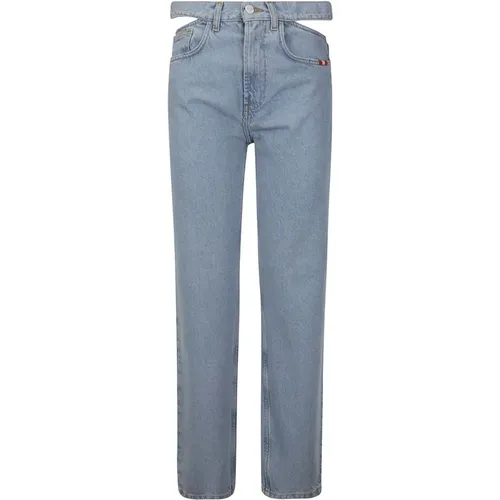 Broken Bleach Gerades Jeans , Damen, Größe: W28 - Amish - Modalova