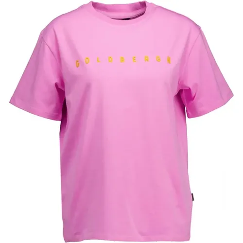 Stilvolles Rosa Ruth T-Shirt für Damen , Damen, Größe: L - Goldbergh - Modalova