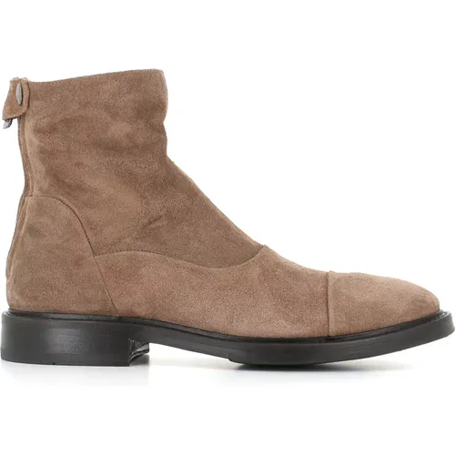 Suede Zipper Boots , male, Sizes: 9 UK - Alberto Fasciani - Modalova