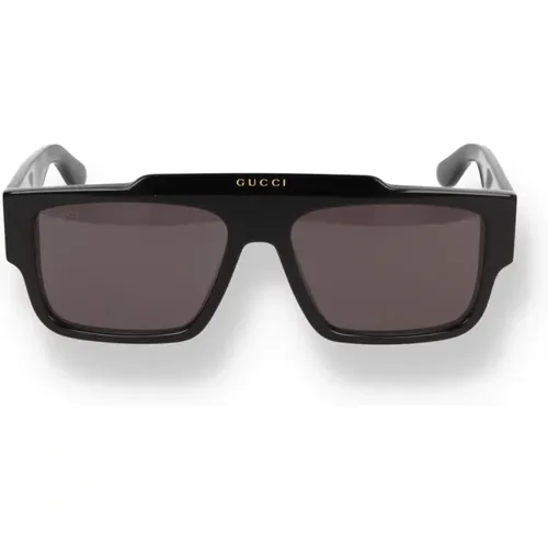Rechteckige Sonnenbrille in Schwarz , Herren, Größe: ONE Size - Gucci - Modalova