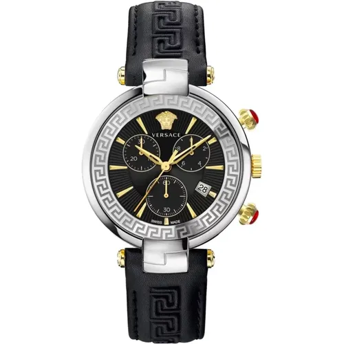 Damen Chronograph Lederband Uhr - Versace - Modalova