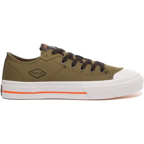 Canvas Sneakers for Men , male, Sizes: 7 UK - Replay - Modalova