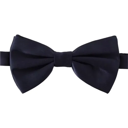 Blauer Seidenverstellbarer Hals-Papillon-Krawatte - Dolce & Gabbana - Modalova