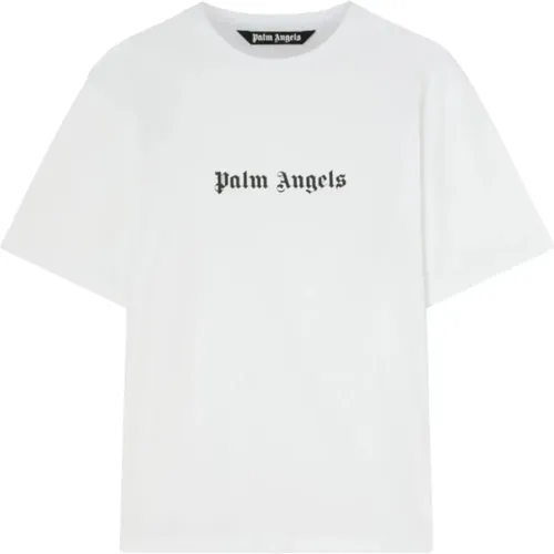 Weiße T-Shirts und Polos , Damen, Größe: L - Palm Angels - Modalova