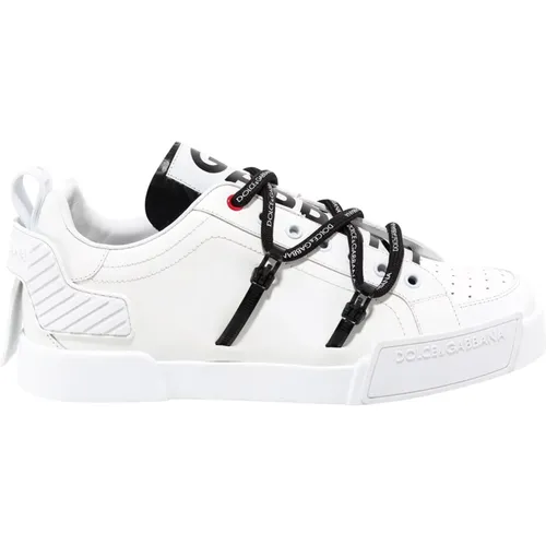 Weiße Leder Sneakers Aw23 - Dolce & Gabbana - Modalova