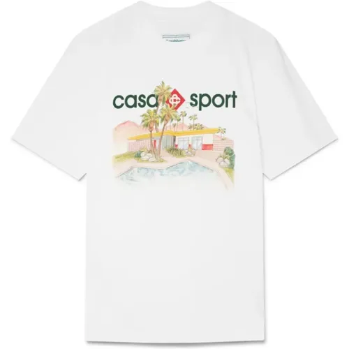 Poolside T-Shirt , Herren, Größe: M - Casablanca - Modalova